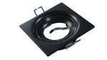 Ceiling lighting point fitting TORN cast square adjustable matt black